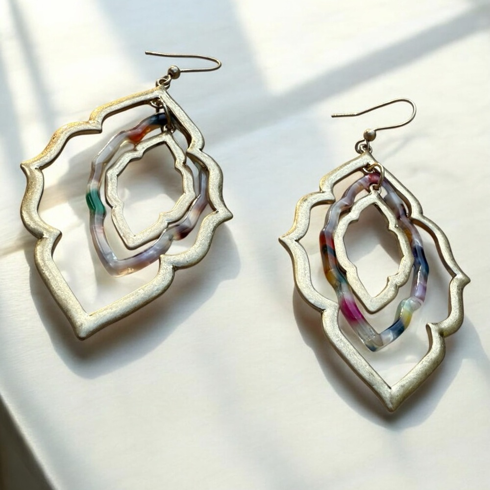 Vintage Gold Geometric Earrings